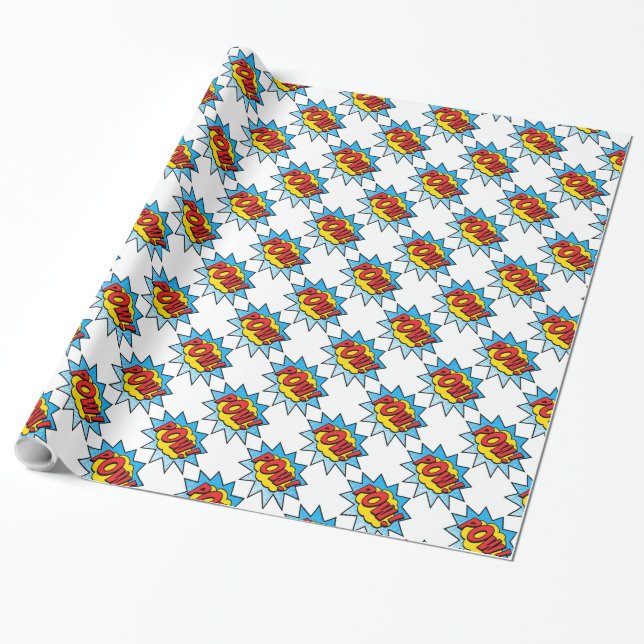 Comic Book Wrapping Paper (Unrolled)