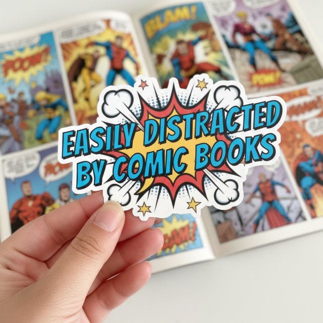 Comic Books Lover Funny Gift Sticker (Comic Books Lover Funny Gift Sticker)