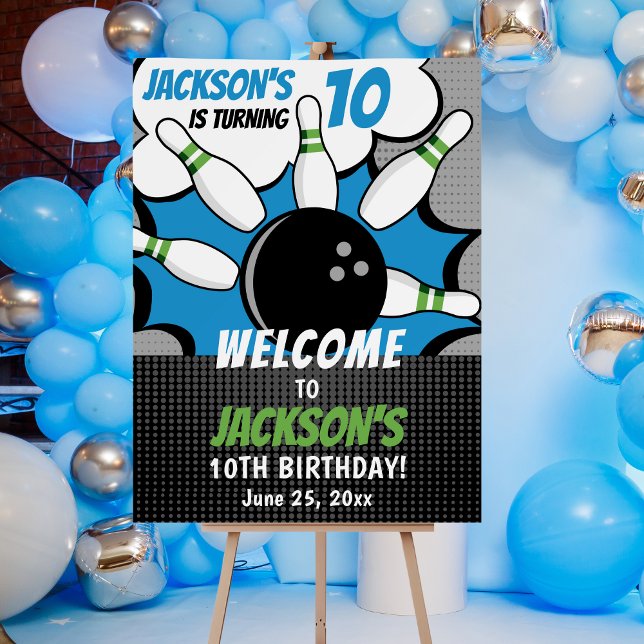 Comic Bowling party for Kids Foam Board (Creator Uploaded)