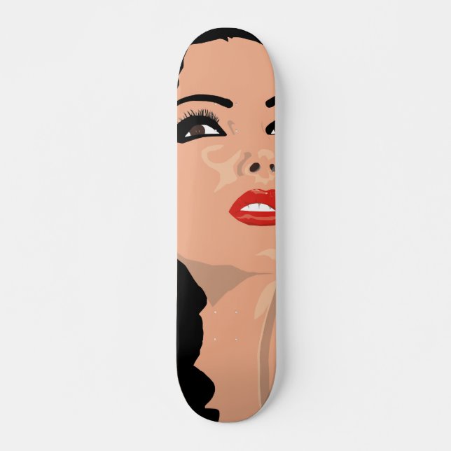 Comic Brunette Skateboard (Front)