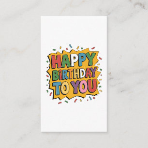 Comic Burst Happy Birthday Enclosure Card