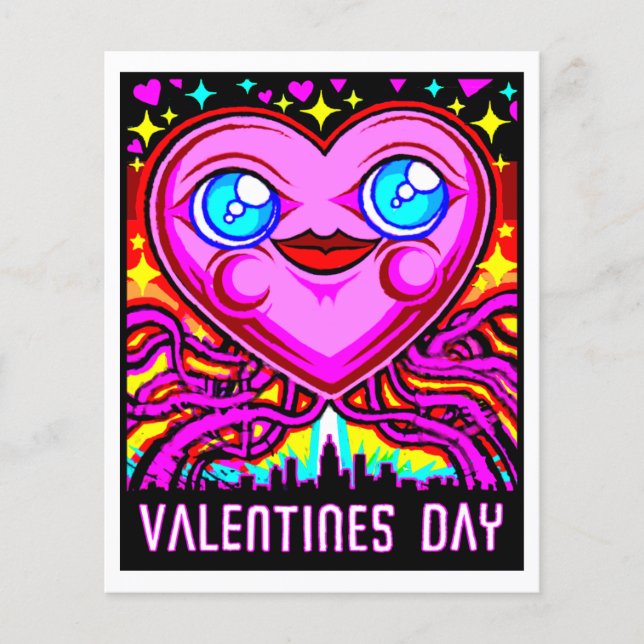 Comic Card #2534 Valentines Day Art Print (Front)