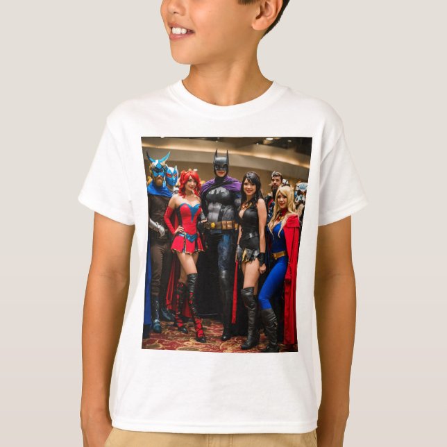 "Comic Con Group Photo Cotton T-Shirt" T-Shirt (Front)