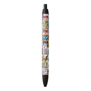 Comic Cool Characters Grid Colorful Pattern Pen