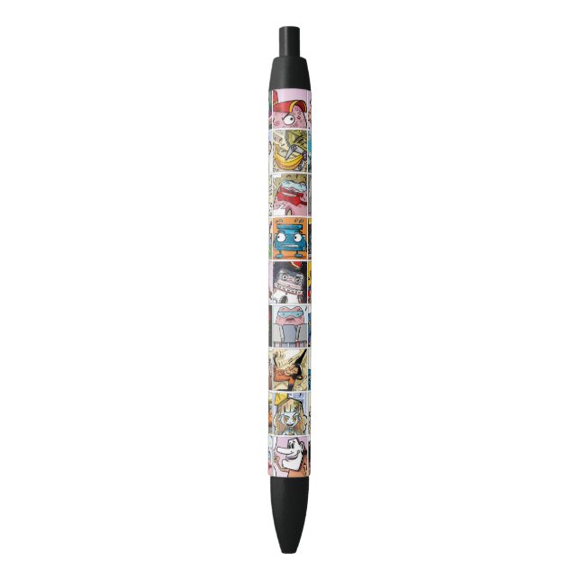 Comic Cool Characters  Grid Colorful Pattern  Pen (Front Vertical)