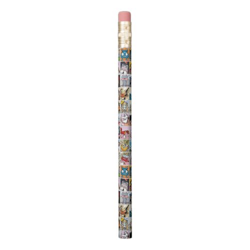 Comic Cool Characters Grid Colorful Pattern Pencil