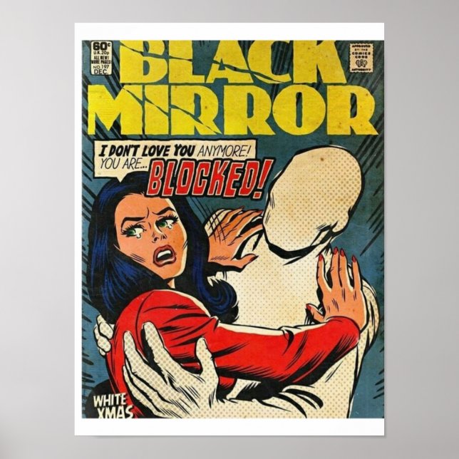 comic cover black mirror 90s pop art edit illustra poster (Front)