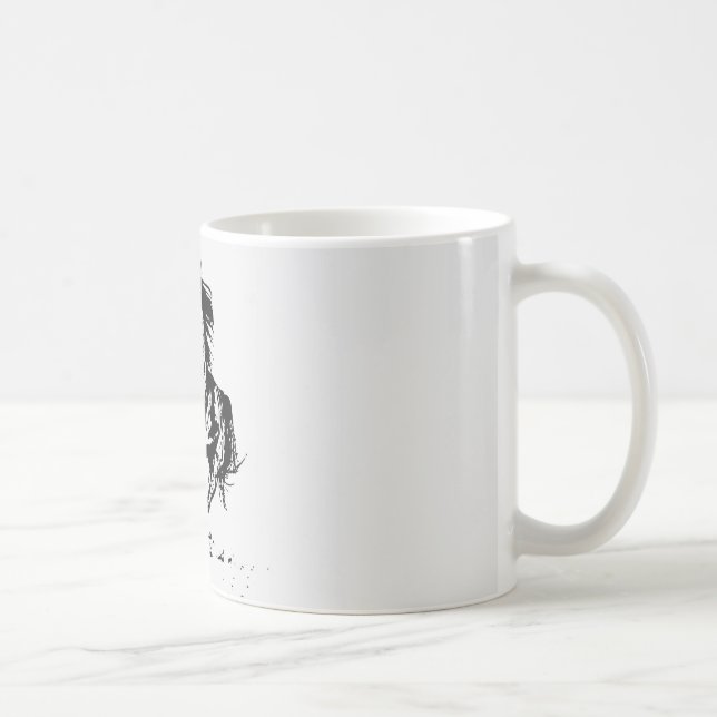Comic Drawing Horse Coffee Mug (Right)