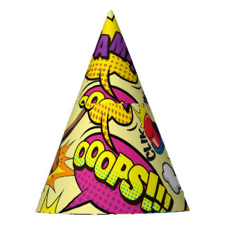 Comic Elements Colorful Pattern Party Hat