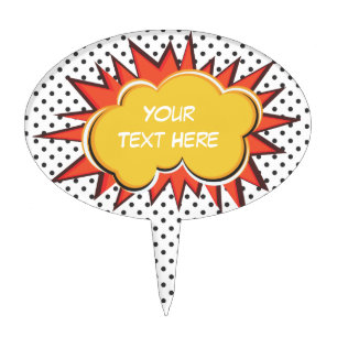 Comic Explosion Cake Topper