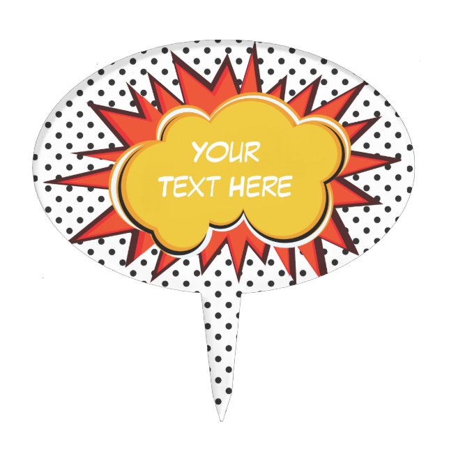 Comic Explosion Cake Topper (Front)