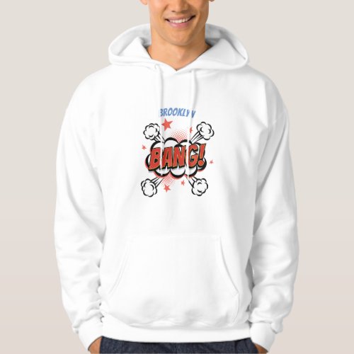 Comic explosion callout typography art hoodie