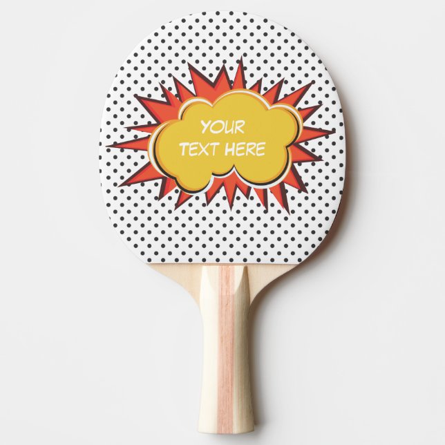Comic Explosion Ping-Pong Paddle (Front)