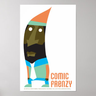 Comic Frenzy Gnome Poster