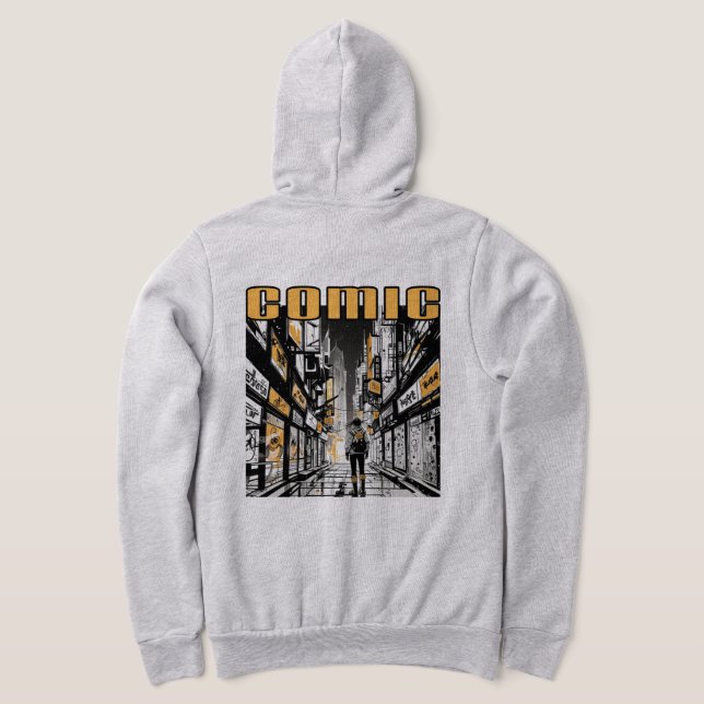 Comic Full Zip Hoodie (Laydown Back)