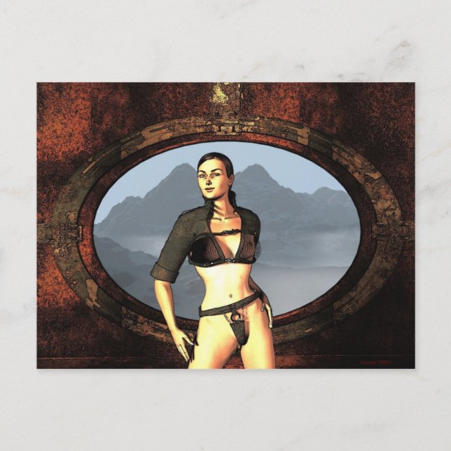 comic girl postcard (Front)