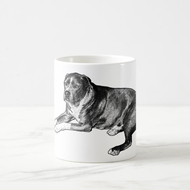 Comic Halftone Pup – Cozy Mug (Center)