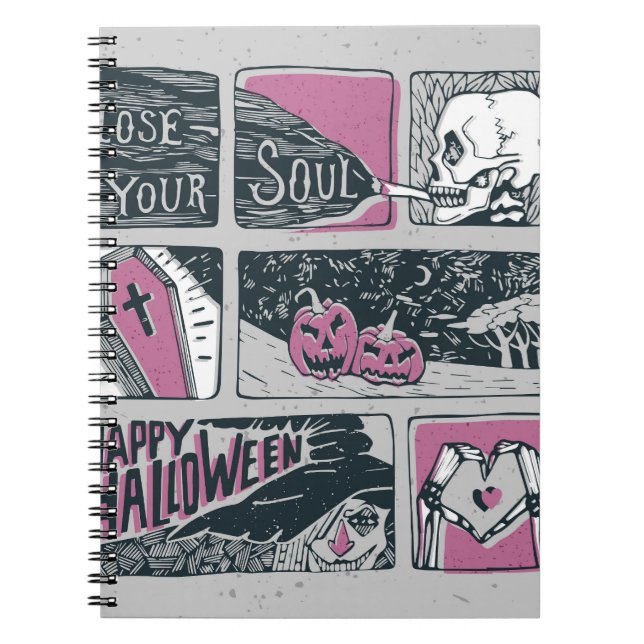 Comic Halloween: Fun Illustration Notebook (Front)