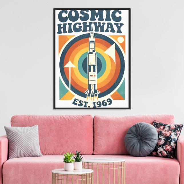 Comic Highway – Fun Pop Art for Comic Fans Canvas Print (Insitu(LivingRoom))