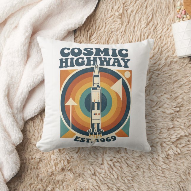 Comic Highway – Fun Pop Art for Comic Fans Throw Pillow (Blanket)