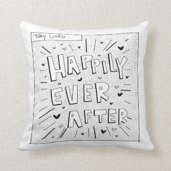 Comic Inspired Happily Ever After Throw Pillow by volume25 at Zazzle
