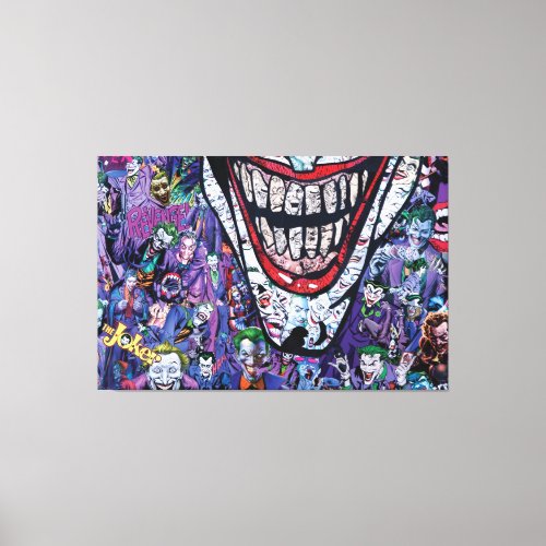 Comic joker Premium Wrapped Canvas Gloss