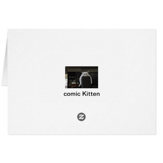 Comic Kitten blank card series (Back Horizontal)