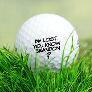 Comic Lost Golf Ball Funny Humorous