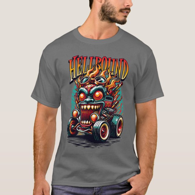 Comic Monster Voo Rock Skeleton Punk Psychobilly T-Shirt (Front)