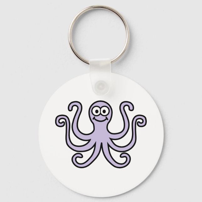 Comic octopus keychain (Front)