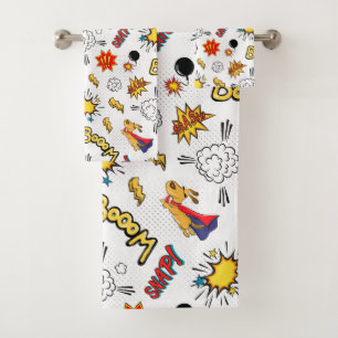 Comic Pattern  Bath Towel Set
