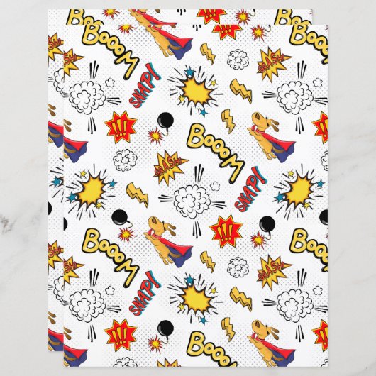 Comic Pattern paper sheets  (Front/Back)