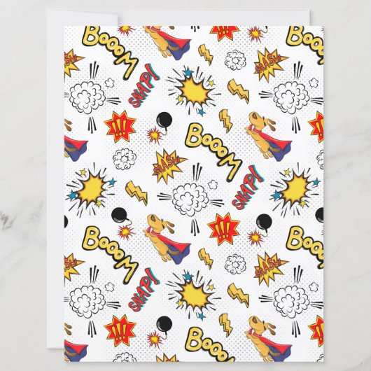 Comic Pattern paper sheets  (Back)