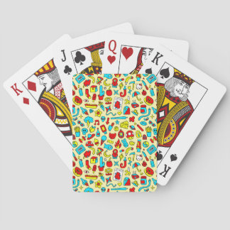 Comic Pattern Poker Cards
