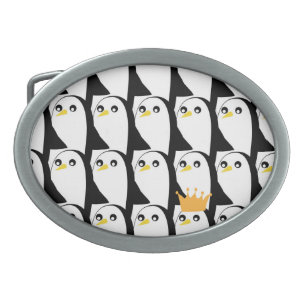 Comic Penguin: Black White Vintage Belt Buckle