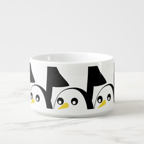 Comic Penguin Black White Vintage Bowl