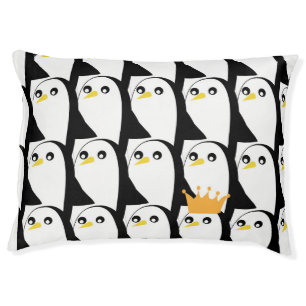 Comic Penguin: Black White Vintage Pet Bed