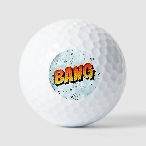 Comic Pop Art Explosion Big Bang Golf Balls