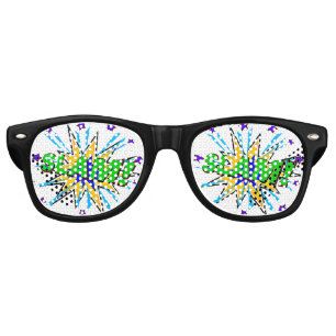Comic Pop Art Green Yellow SLAM Novelty Fun Joke Retro Sunglasses