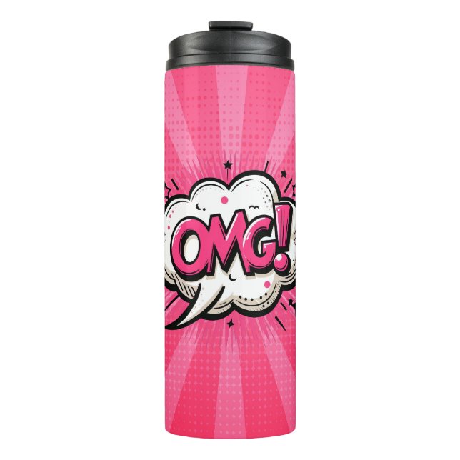 Comic Pop Art OMG!  Thermal Tumbler (Front)