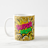 Cartoon Style Super Mom Add Your Photo Mothers Day Coffee Mug