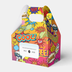 Comic Pop Art 💥🎨 Speech Bubble Retro Graffiti Favor Boxes