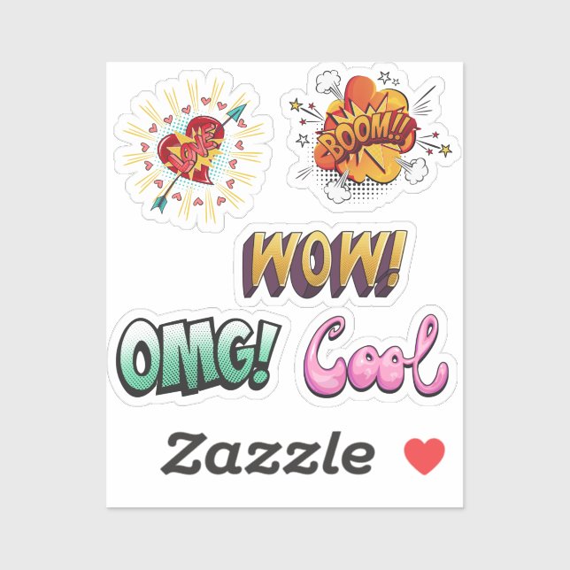 Comic Pop Art Sticker (Sheet)