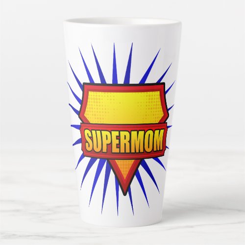 Comic Pop Art Super Mom Latte Mug