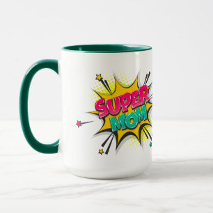 Comic Pop Art Super Mom Mug