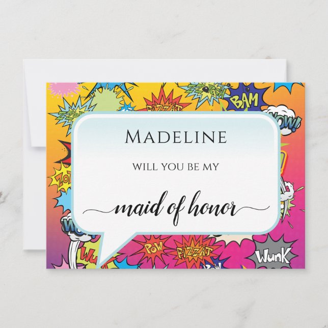 Comic Pop Art 💥🎨 Wedding Graffiti Maid of Honor (Front)