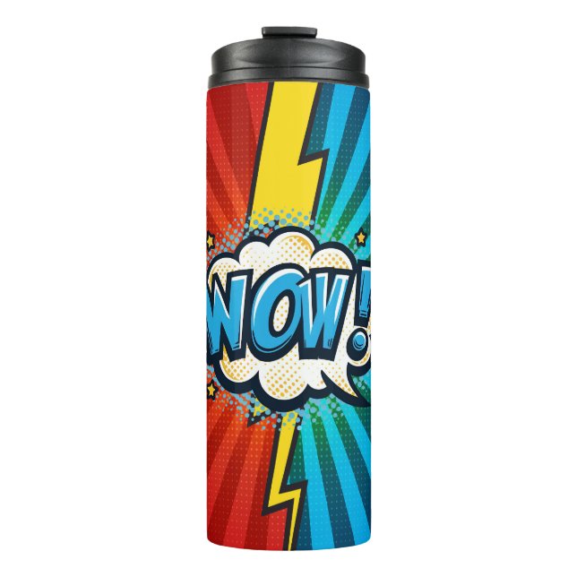 Comic Pop Art WOW!  Thermal Tumbler (Front)