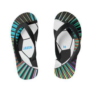 Comic Pop Soccer Ball Customized Sports Kid's Flip Flops