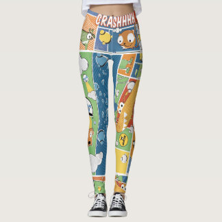 Comic Print-Patterned Women's Leggings
