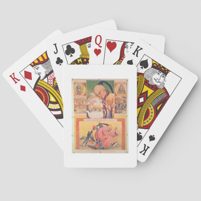 Comic Russian poster satirizing the Europeans in C Poker Cards (Back)